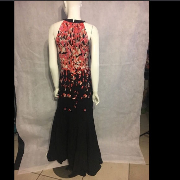 NWD $2,995 St. John Black‎ Flamingo Dégradé Print Gown [SZ 6 ] - Picture 7 of 13